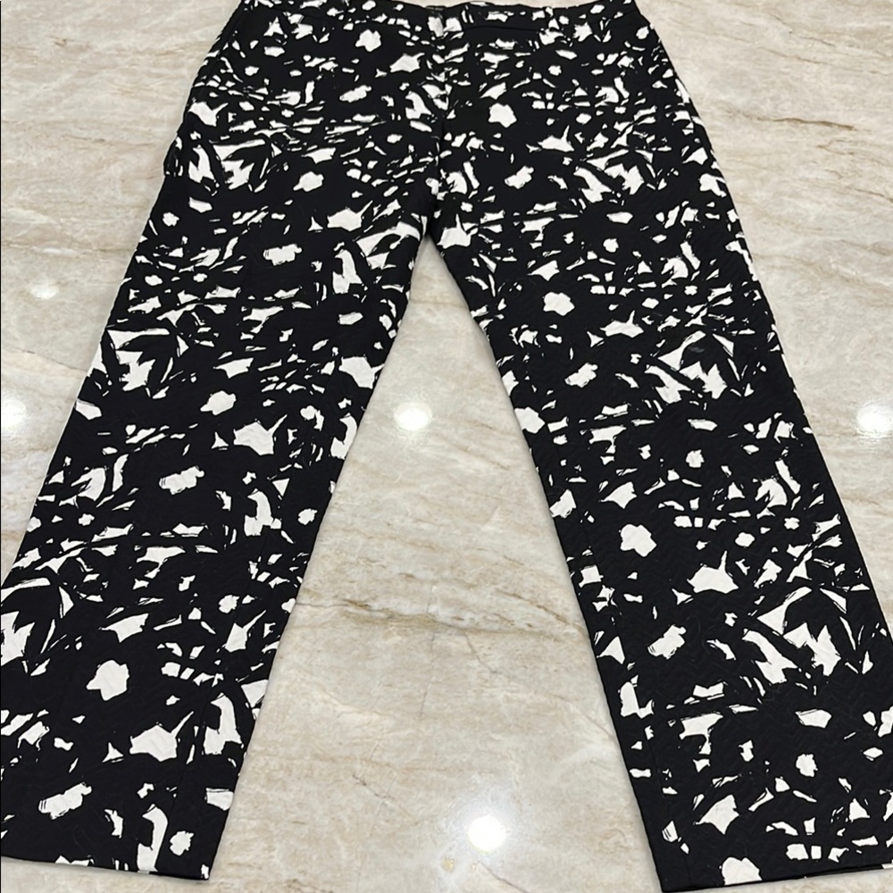 NEW Banana Republic | Textured Cotton Ankle Pants‎ | Black & White | 6 Long
